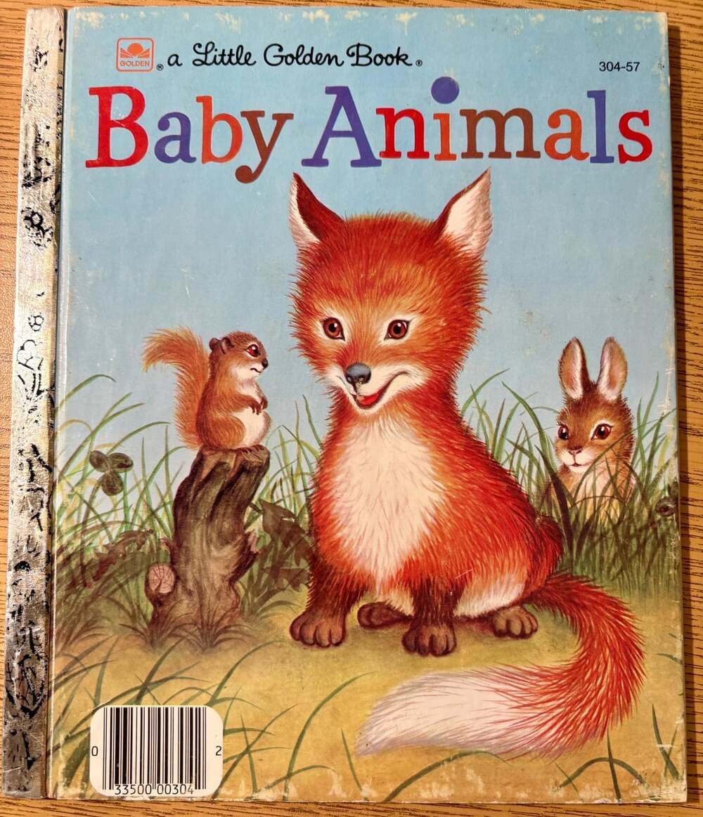 Baby Animals | Vintage 1965 Little Golden Book | Bright Illustrations | Very Goo